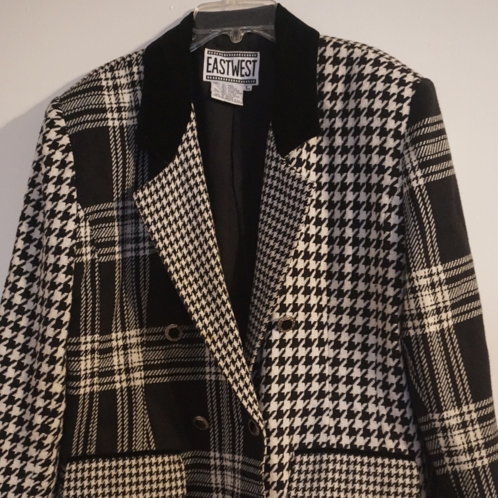 Mixed Plaid Blazer